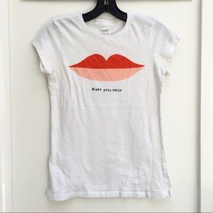Zara lips graphic tee